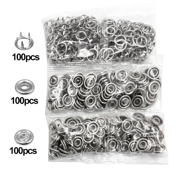 100 Sets Snap Pliers Automatic Grommet Eyelet Pliers Five-Claw Snap Button Plier For Installing Clothes Bag Sewing And DIY Craft
