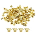 thumbnail image 1 of 100 Sets Spike Rivet 10mm Pyramid Rapid Rivet Studs Square Spikes Gold Tone, 1 of 6