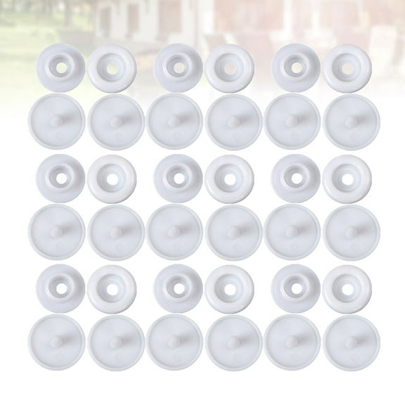 100 Sets T5 Plastic Button Snaps Sewing Fastener Clothing Accessories Buttons Set (White)