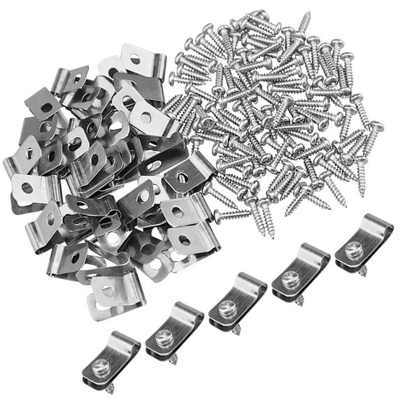 100 Sets of Wire Fence Clips Cattle Panel Cage Clips Fence Clamp Aluminum Wire