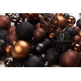 thumbnail image 1 of 100 Shatterproof Christmas Ornament Balls - Christmas Ornaments For Christmas Tree Home Wedding Or Parties Decorative Ball (Sizes, 1.2" 1.6" & 2.4" ) (Black & Brown), 1 of 6