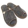 thumbnail image 1 of 100% Sheep Wool House Slippers Optima Open Toe Men's Slippers Indoor Bedroom Slippers Comfy Slippers (US-Size, numeric_10), 1 of 6
