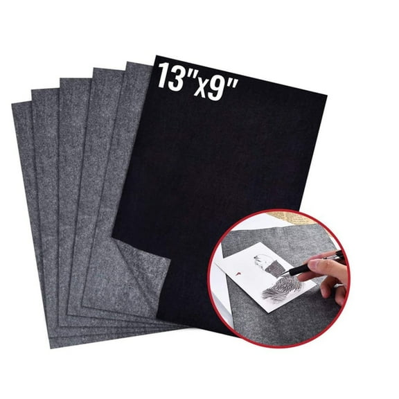 100-Sheet A5 Graphite Carbon Transfer Paper, 5.8"x8.3" Wax-Coated Tracing Paper for Wood Canvas Art, Reusable Craft Supply for DIY Projects, Black, By MCZQSON