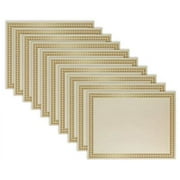 100 Sheet Award Certificate Paper, Gold Foil Metallic Border, Ivory Letter Size Blank Paper, by Better Office Products, Diploma Certificate Paper, Laser and Inkjet Printer Friendly, 8.5 x 11 Inches