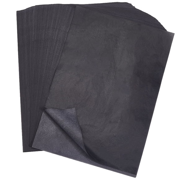 100 Sheets 11.7 x 8.3 Inch Black Transfer Paper Carbon Tracing Paper Rectangle Graphite Canvas Transferring Crafts Pages AccessoriesDIY