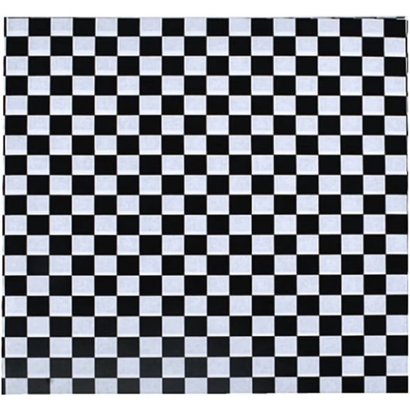 100 Sheets 12''x12'' Checkered Sandwich Wrap Wax Paper Dry Waxed Deli Paper Sheets Greaseproof Paper Food Paper for Home Kitchen, Picnics, Kids Meal, Barbecue, Restaurants (Black Checkered)