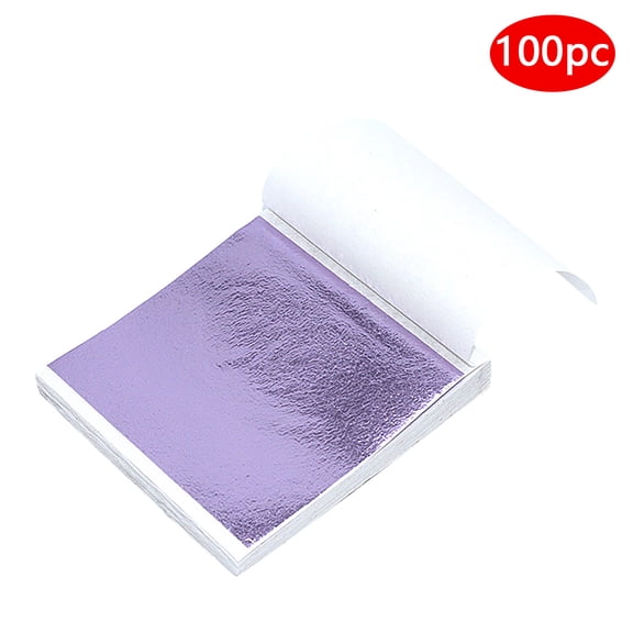 100 Sheets 4 In Imitation Gold Foil Paper Lavender Purple for DIY Arts Gild Ing Crafts and Scrapbook Ing for Elegant Party Table Decorations