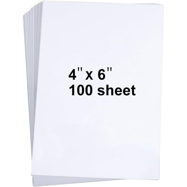 100 Sheets 4" X 6" White Cardstock, Heavyweight Cardstock Sheets Blank