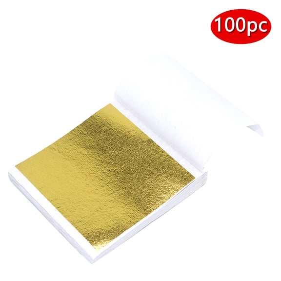 100 Sheets 4x4 In Imitation Gold Foil Paper for Gild Ing DIY Art Craft Ing and Pa Int Ing Projects Glamorous Sh Iny Leaf for Home Decor and Furniture Refurbishment