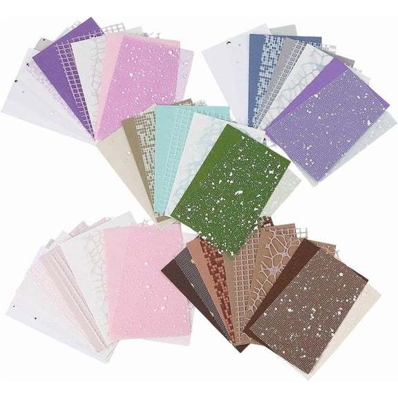 100 Sheets 5.5 x 3.7 Inch Blank Greeting Cards Rectangle Mesh Assorted Patterned Background Paper Stock Pads Sheets for DIY Album Scrapbooking Journal Cards Colorful
