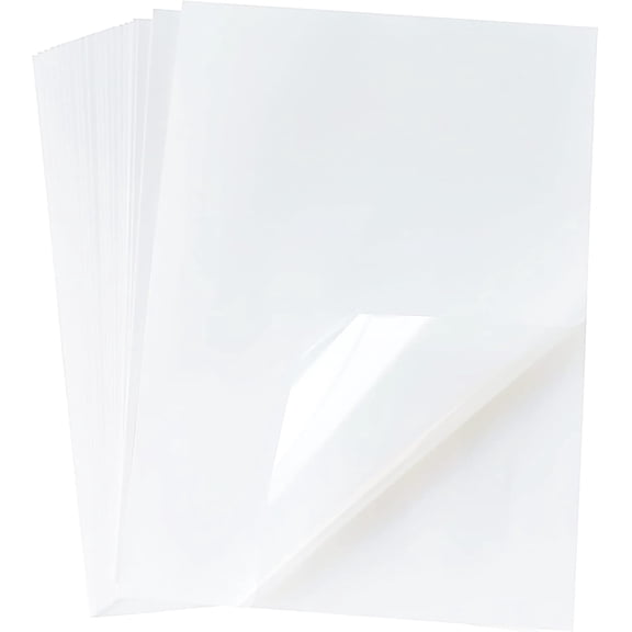 100 Sheets 8.5 x 11 Inch Clear Transparent Sheets 100% Transparency Film for Inkjet Printers Silk Screen Printing Overhead Projector Film