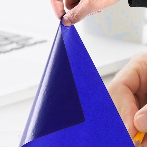 100 Sheets A4 Dark Blue Transfer Tracing Paper, Reusable Carbon Copy Paper for Art Drawing Canvas Wood, DIY Craft Supplies