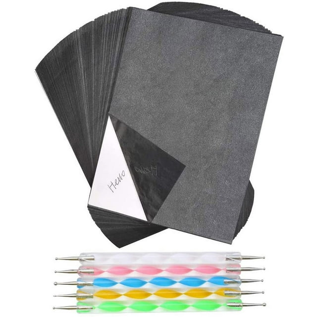 100 Sheets Black Carbon Paper for Tracing On Fabric Carbon Paper for