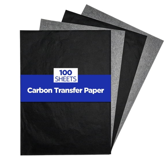 100 Sheets Black Carbon Transfer Paper A4 Size 8.3"x11.7", Reusable Graphite Tracing Paper for Wood, Canvas, DIY Woodworking and Art Crafts