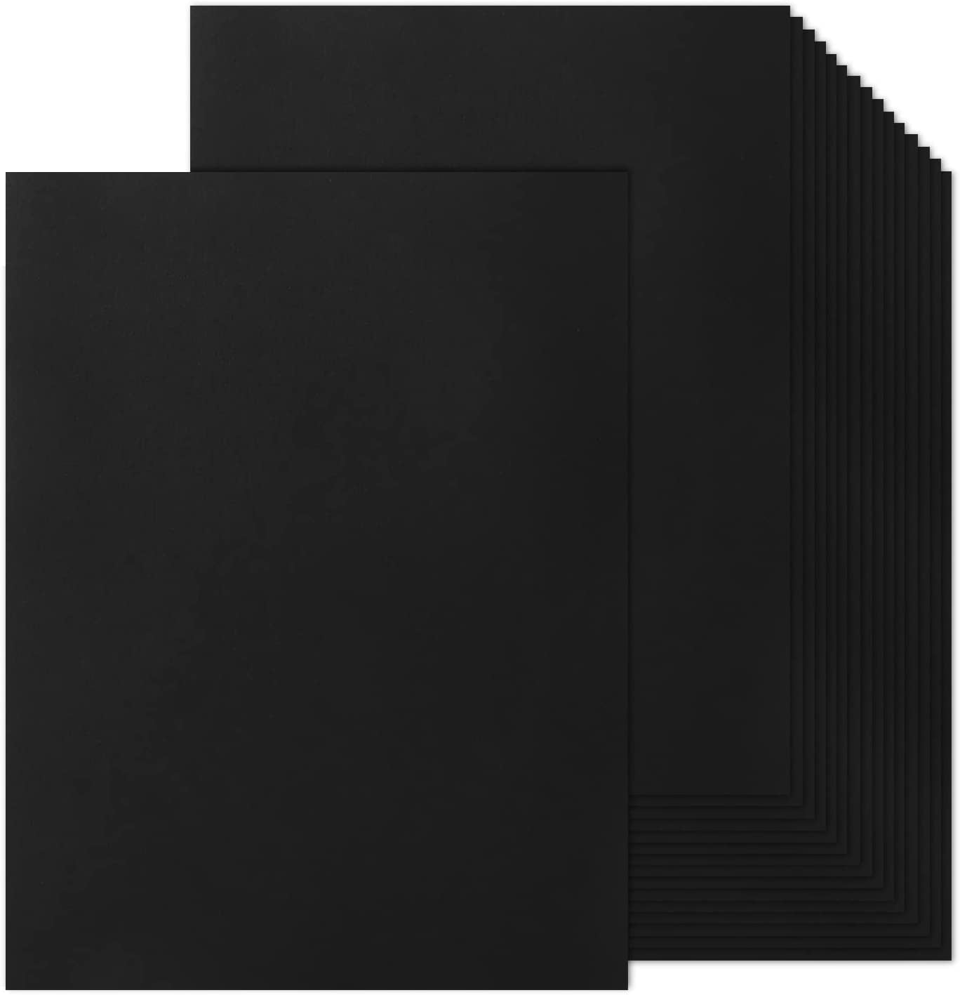 100 Sheets Black Cardstock 8.5 x 11 Thick Paper, General 80lb Card Stock Printer Paper for Halloween, Invitations, Scrapbooking, Crafts, DIY Cards
