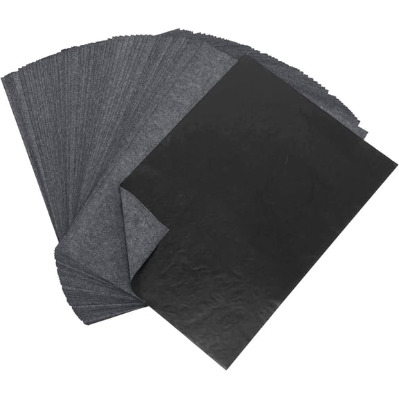 100 Sheets Black Transfer Paper,Tracing Graphite Transfer-Paper Carbon Paper for Tracing Drawing Patterns on Wood Projects Canvas Fabric Artist Lettering Sketch Drawing (A4/8.27 x 11.6 Inches)