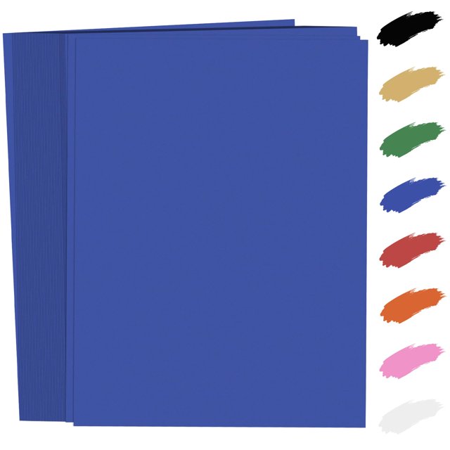 100 Sheets Blue Card MMF7 Stock 8.5 x 11in,250GSM Blue Cardstock Card