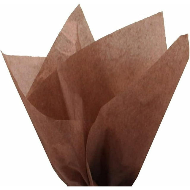 100 Sheets Brown Tissue Wrapping Paper Bulk 20 x 15 Inches for Gift