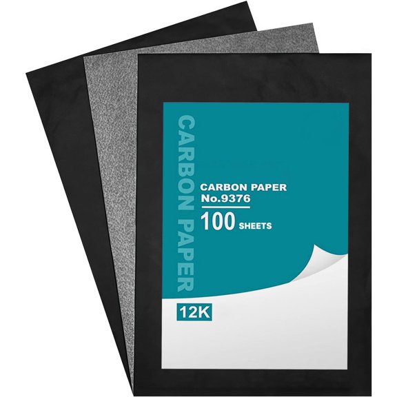 100 Sheets Carbon Paper Sheets, 9"x12" A4 Carbon Transfer Paper, Graphite Paper for DIY Woodworking, Paper, Canvas and Other Art Craft Surfaces