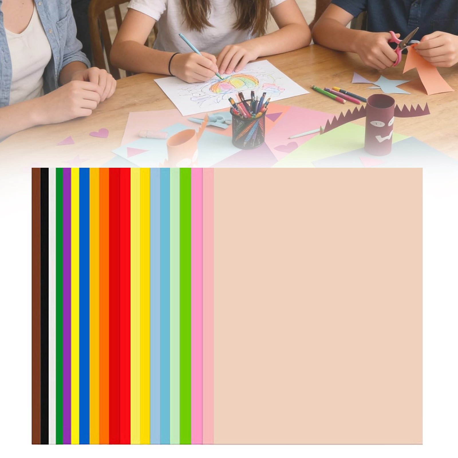100 Sheets Colored Cardstock 8.5 X 11,20 Colors Heavyweight Cover Cardstock Printer Paper, 60 Gsm Card Stock Paper for Diy, Printing, Wedding Invitations, Cards & Crafts(B)