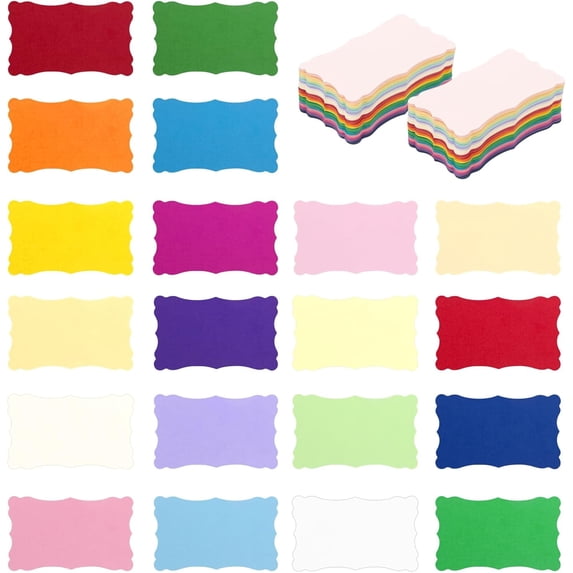 100 Pack Mini Envelopes with Blank Note Cards, Self-Seal Small Envelopes for Business Cards, 4"x2.7" Assorted Colors for DIY Party Wedding Favors
