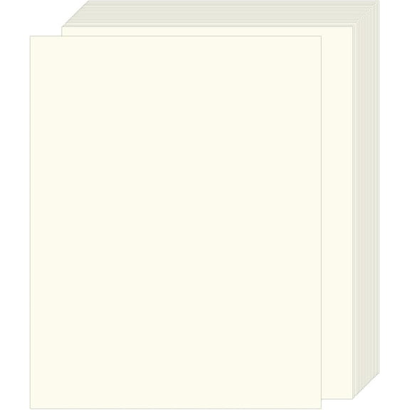 100 Sheets Cream Cardstock 8.5 x 11 Certificate Paper, 250GSM/92LB Ivory Card Stock Printer Paper for Invitation, Card Making, Crafts