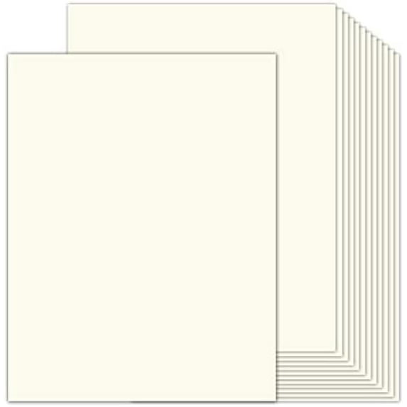100 Sheets Cream Cardstock 8.5 x 11 Ivory Paper, Off White Card Stock Printer Paper for Cards Making, Office Printing, Certificate
