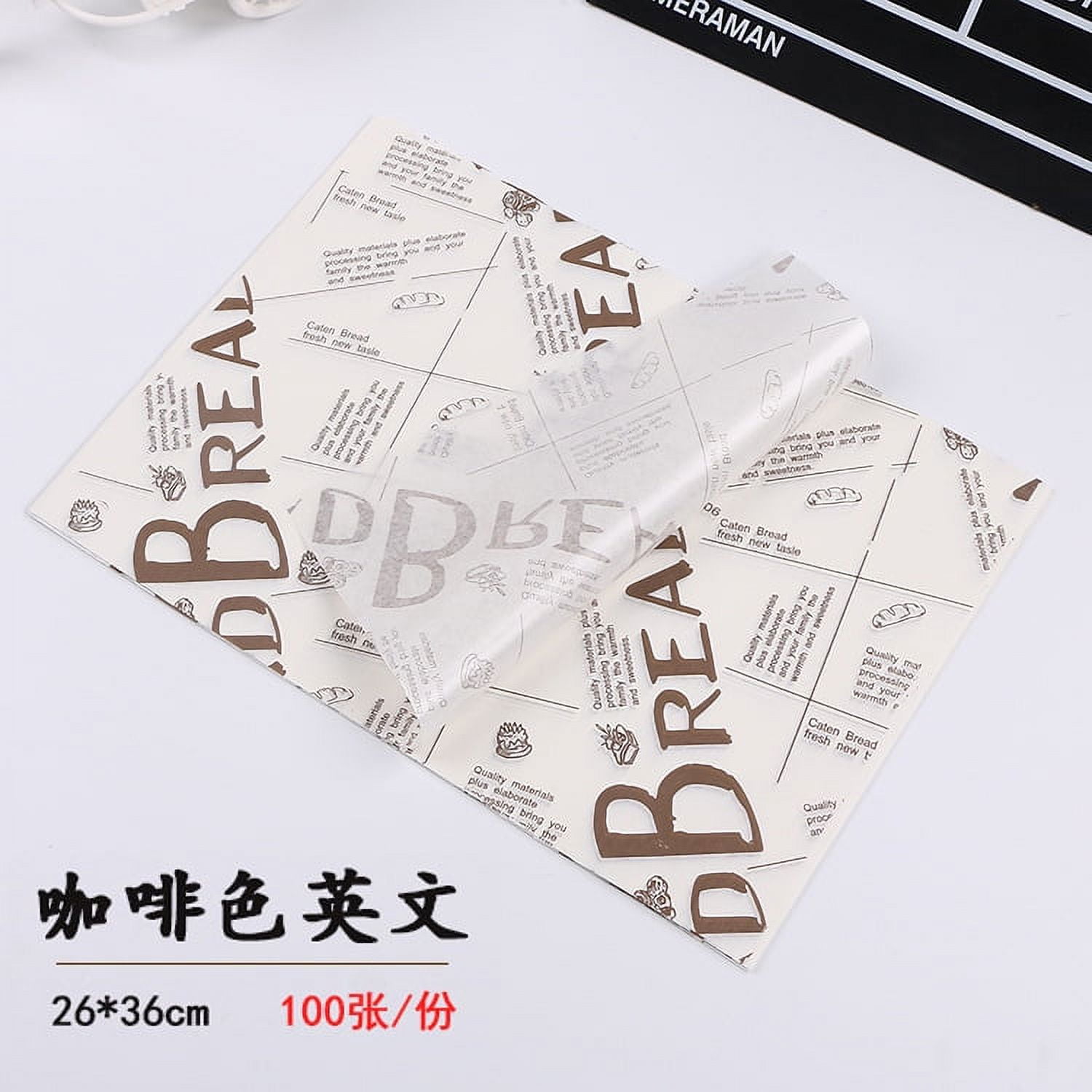 100 Sheets Food Wrapping Paper Sandwich Paper Cake Wrappers Food Grade Wrap Paper Sheets