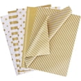thumbnail image 1 of 100 Sheets Gold and White Tissue Paper Bulk, Gold Dots Star Twill Stripes Print Wrapping Tissue Paper for Gift Bags, 14 x 20 Inch Gift Wrap for Birthday Wedding Christmas DIY Crafts, 1 of 3