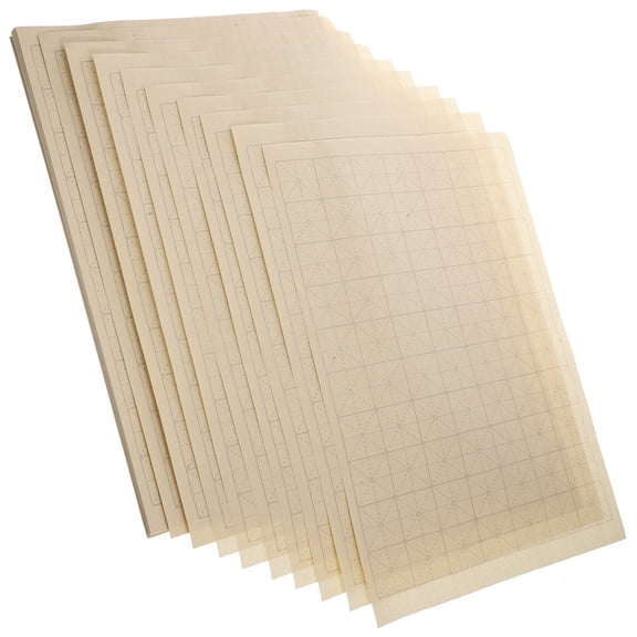 100 Sheets Grid Daily Lesson Paper Decoupage Rice for Art Painting Calligraphy Writing Student
