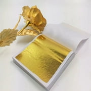 100 Sheets Imitation Gold Foil Paper DIY Art Craft Party Wedding Cake Dessert Decoration Sliver