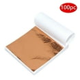 thumbnail image 1 of 100 Sheets Imitation Gold Foil Paper Leaf Gilding DIY Art Craft Paper Birthday Party Wedding Cake Dessert Decorations G. Rose Gold 100pcs, 1 of 2