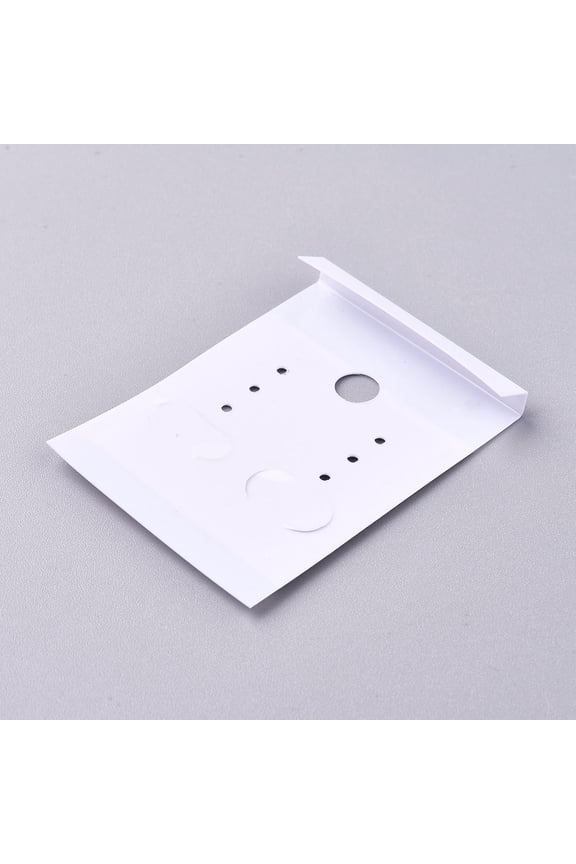 100 Sheets Jewelry Display Cards Plastic Hanging Earring Display Rectangle Jewelry Packaging Supplies DIY Earrings Holder Retail Show for Ear Studs Jewelry Accessory Display