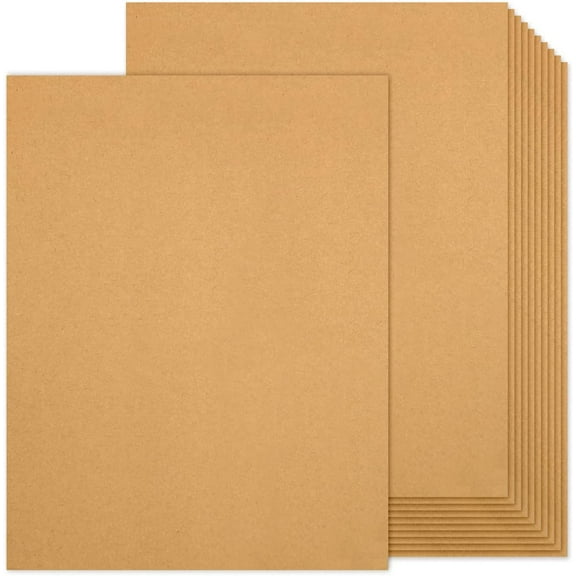 100 Sheets Light Brown Cardstock 8.5 x 11 Kraft Paper, 80lb Card Stock Printer Paper for Invitations, Menus, Crafts, DIY Cards