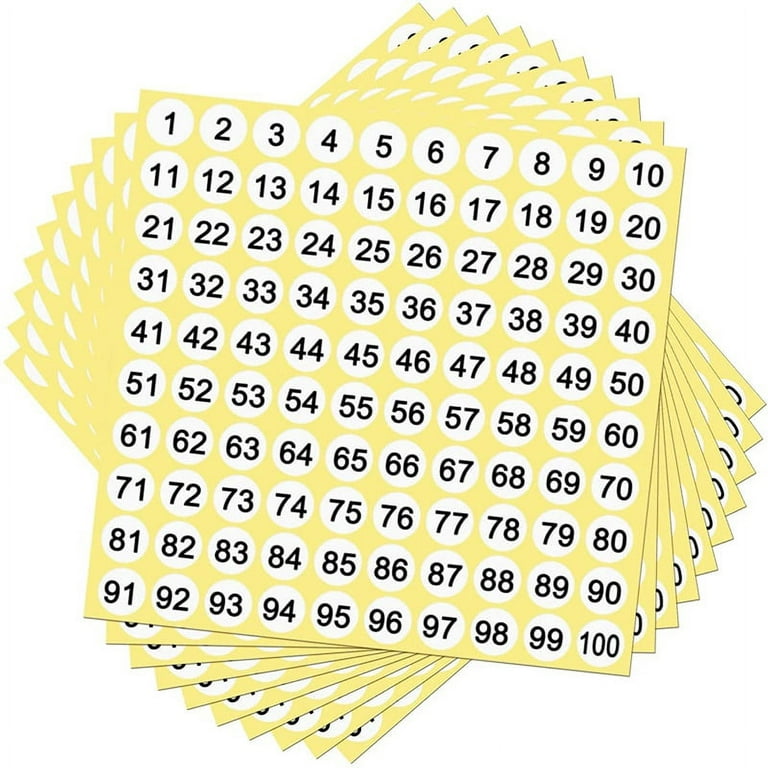Buy 1 Sheet of Number Sticker Adhesive Numbers Decals Number