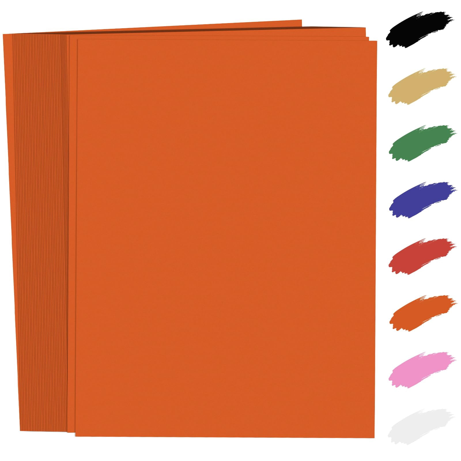 100 Sheets Orange Card Stock 8.5 X 11in 250gsm 92lb Cardstock Construction Paper Heavy Weight Printer For Invitations  Stationery Printing Scrapbooking Crafts