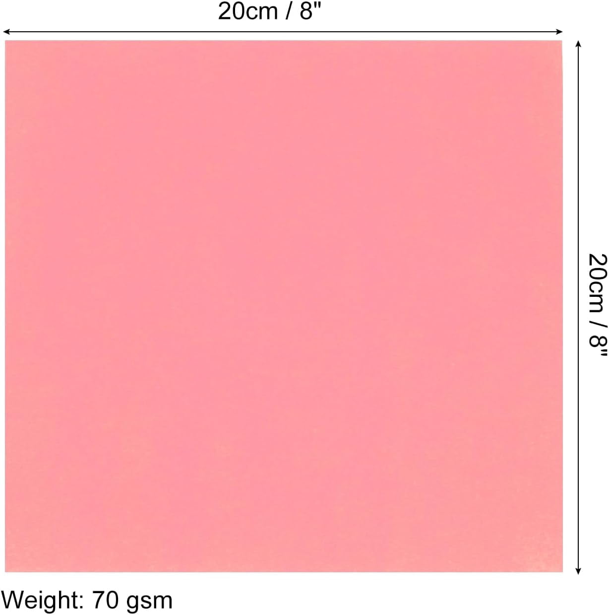 100 Sheets Origami Paper Double Sided 8X8 Inch(20X20Cm) Square Sheet ...