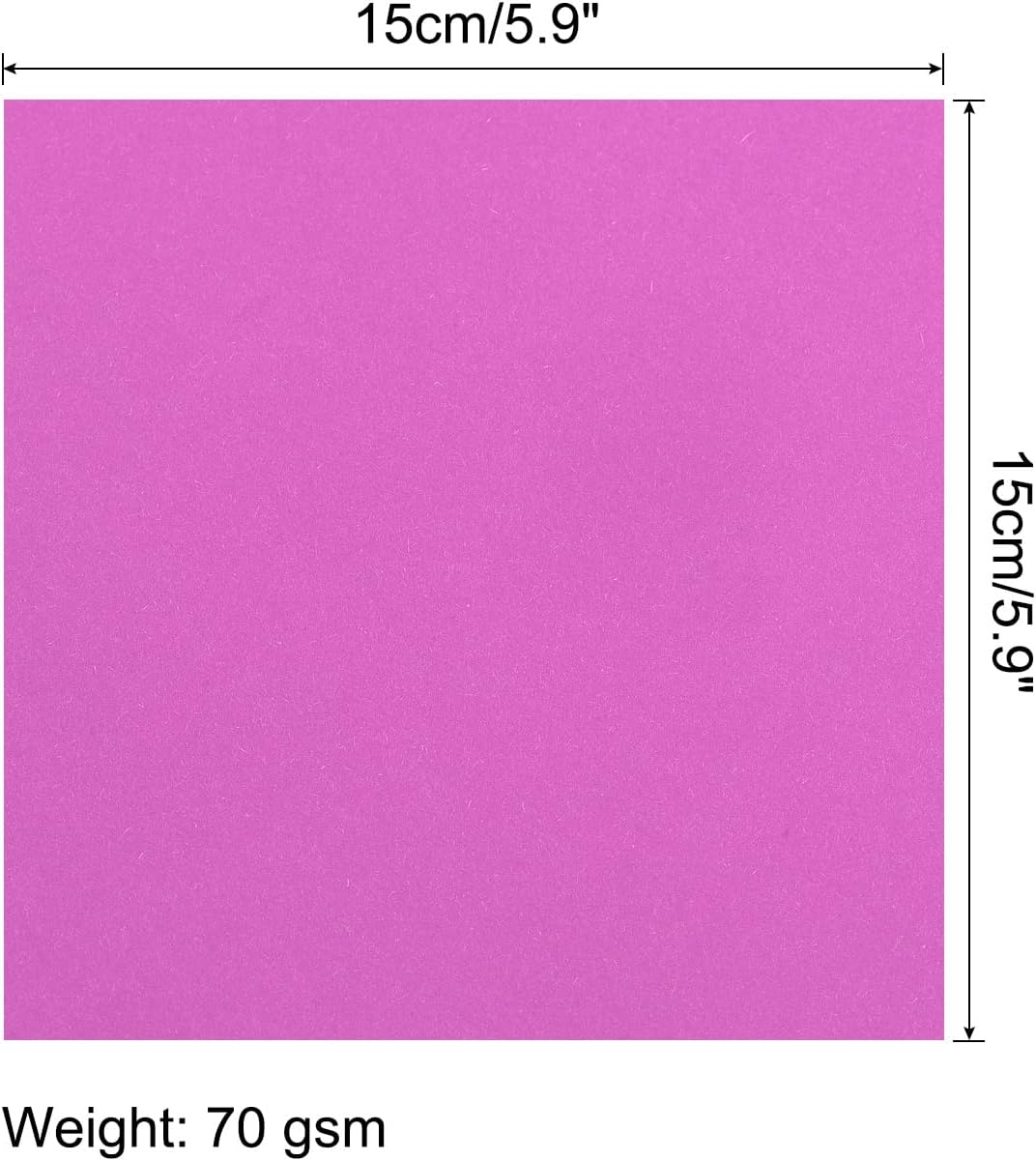 100 Sheets Origami Paper Double Sided Rose Red 6X6 Inch Square Sheet