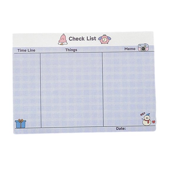 100 Sheets Rabbits Weekly Plan Memo Pad Self-Adhesive Sticky Notes Bear Sticky Notes for Students Office Workers