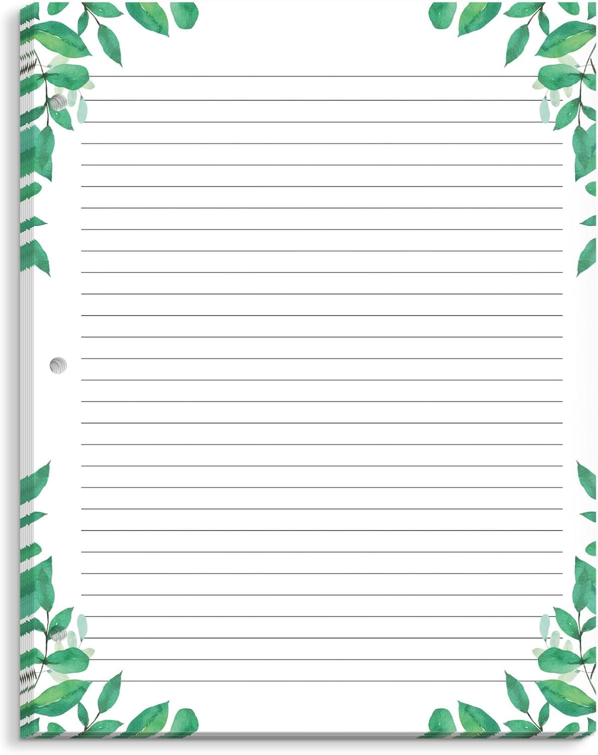 100 Sheets Stationery Lined Paper, Unpunched Ruled Paper 8.5" x 11