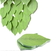 100 Sheets Sticky Notes, Beautiful Green Leaf-Shaped Self Stick Notes, 2 Pac Sticky Note Pads, Sticky Memo Setes