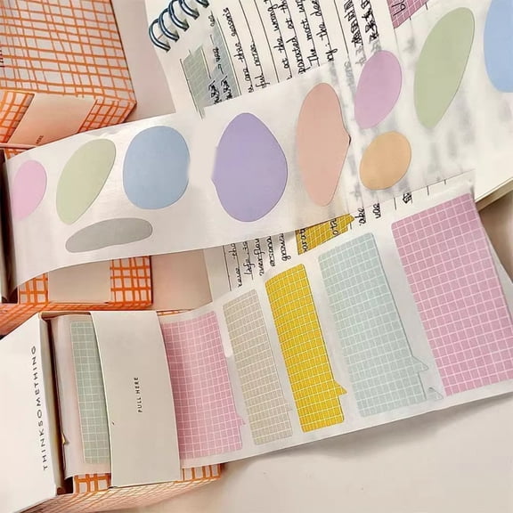 100 Sheets Sticky Notes Paper for Writing Pull Out Notes Paper Memo Pad Reminder on Book Notebook Calender Fridges