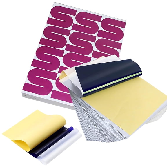100 Sheets Tattoo Transfer Paper 4-Layer Thermal Stencil Paper for Tattoo Artists & Beginners A4 Size, Clean, Long-Lasting Transfer Easy Application
