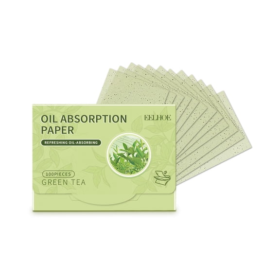 100 Sheets Tea Oil Blotting Paper Large Size 10Cmx7Cm For Face
