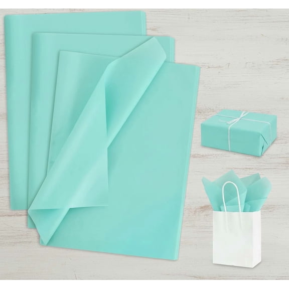 100 Sheets Teal Tissue Paper Bulk, Wrapping Tissue Paper for Gift Bags, 14 x 20 Inch Gift Wrap for Birthday Wedding Graduation DIY Crafts Holiday Flowers