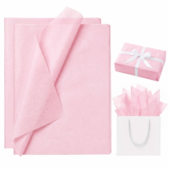 TickJOY 100 Sheets Pink Tissue Paper Bulk, Wrapping Tissue Paper for Gift Bags, 14 x 20 Inch Gift Wrap for Birthday Wedding Graduation DIY Crafts Holiday Flowers