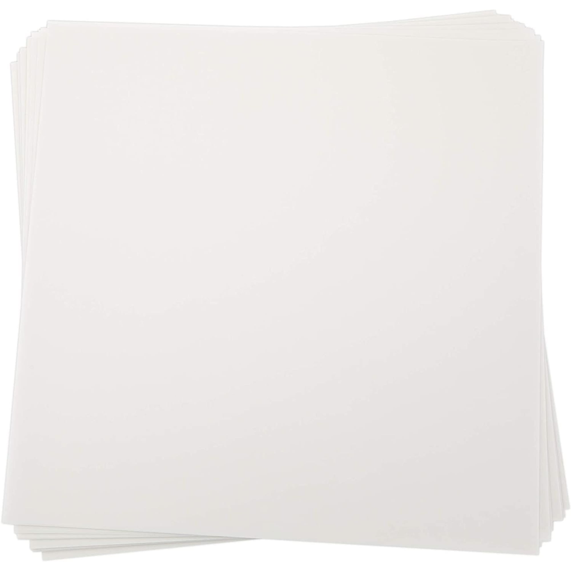 100 Sheets Translucent Vellum Paper for Invitations, Crafts, Tracing, 93 GSM (White, 12x12 in)
