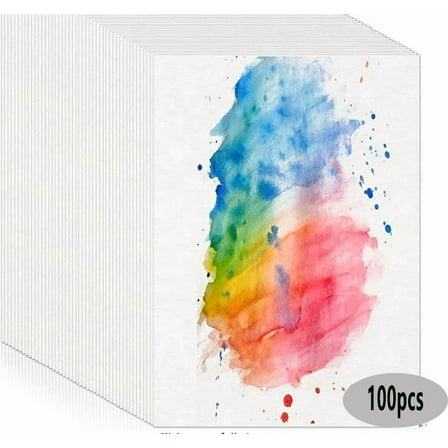 100 Sheets Watercolor Paper Bulk, 200 GSM Cotton Cold Press White Paper, 5 x 7 Inch, Perfect for Kids, Students, Artists