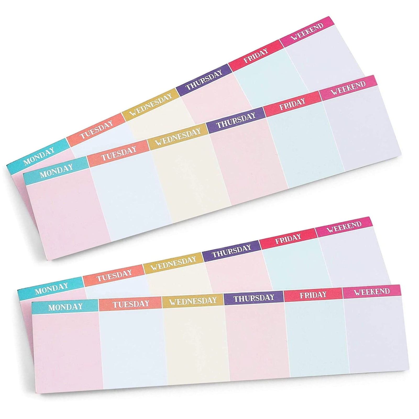 https://i5.walmartimages.com/seo/100-Sheets-Weekly-Planner-Sticky-Notes-6-Day-Calendar-Note-Pad-Tasks-To-Do-Lists-Reminders-School-Office-Supplies-Week-Supply-Multi-Colored-12x3-in_2b5a8369-0823-413d-bbaa-8b2b0182bc13.1ebe6b2b2fae41e356581add78580c3c.jpeg