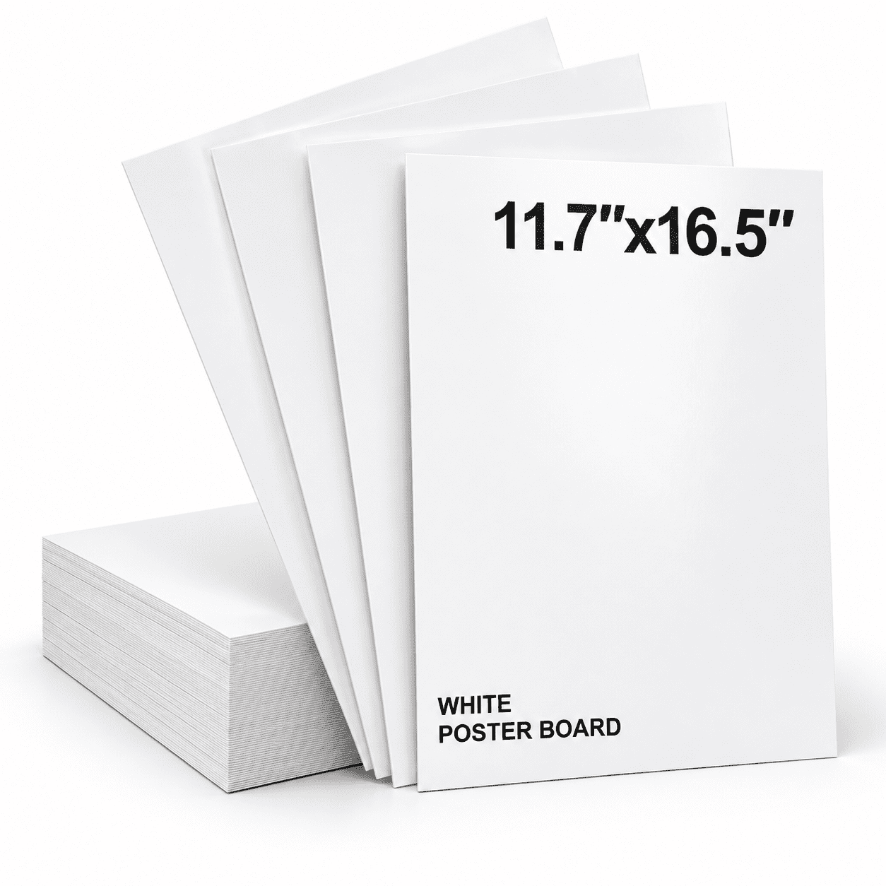 100 Sheets White Poster Board Bulk 11.7 x 16.5 Inches 250 Gsm Double ...